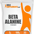 BULKSUPPLEMENTS.COM Beta Alanine Powder - Beta Alanine Supplement, Beta Alanine Pre Workout, Beta Alanine 3000mg - Unflavored & Gluten Free, 3g per Serving, 100g (3.5 oz) (Pack of 1)