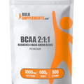 BulkSupplements.com BCAA 2:1:1 Powder - Branched Chain Amino Acids, BCAA Powder, BCAAs Amino Acids Powder - Unflavored & Gluten Free, 6000mg per Serving - 500g (1.1 lbs) (Pack of 1)