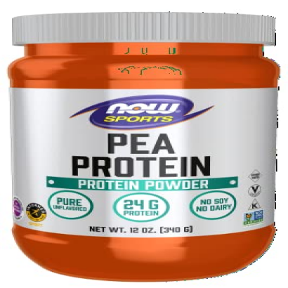 NOW Sports Nutrition, Pea Protein 24 g, Easily Digested, Unflavored Powder, 12-Ounce