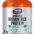 NOW Sports Nutrition, Sprouted Brown Rice Protein, 80% Protein, Unflavored Powder, 2-Pound