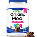 Orgain Organic Meal, Vegan Meal Replacement Protein Powder, Creamy Chocolate Fudge - 20g Plant Based Protein, 7g Prebiotic Fiber, Fruits, Vegetables & Greens, Gluten Free, Shakes & Smoothies, 2.01lb