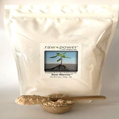Raw Power Raw Warrior Brown Rice Protein Powder, one Kilo (35.2oz/1000g), Premium