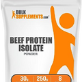 BULKSUPPLEMENTS.COM Beef Protein Isolate Powder - Lactose Free Protein Powder, Beef Protein Powder - Unflavored & Gluten Free, 30g per Serving, 250g (8.8 oz) (Pack of 1)