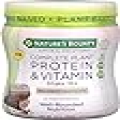 Complete Plant Protein & Vitamin Shake Mix by Nature's Bounty Optimal Solutions, with Fiber and Probiotics, Plant Based, Decadent Chocolate, 13 Oz
