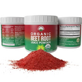 Organic Beet Root Powder - Ultra High Purity Super Food Beets Juice Powder. 100% Pure Nitric Oxide Boosting Beetroot Supplement. Keto, Paleo, Vegan Reds Superfood Rich in Polyphenols