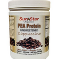 Sun Star Organics Pea Protein Powder - Unsweetened - Cappuccino with Coffee Powder & Vanilla Extract, Soy Free, Non-GMO 17.6 oz