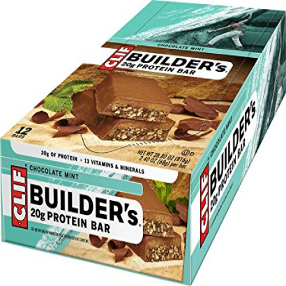 Bulk Pack Protein Bars (Clif Builder's Protein, Chocolate Mint, 12-Pack)