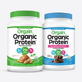 Orgain Organic Protein + Superfoods Powder, Creamy Chocolate Fudge (2.02 Lb) and Orgain Organic Vegan Protein Powder, Peanut Butter (2.03 Lb)