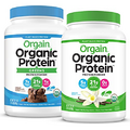 Orgain Organic Vegan Protein Powder + Greens, Creamy Chocolate Fudge (1.94lb) and Organic Vegan Protein Powder, Peanut Butter (2.03lb) Bundle