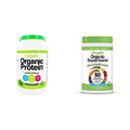 Orgain Organic Plant-Based Protein Powder + Superfoods Greens Powder Bundle (1.59lb + 0.62lb)