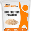 BULKSUPPLEMENTS.COM Organic Rice Protein Powder - Unflavored Protein Powder, Plant Protein Powder - Vegan Protein Powder, Dairy Free & Gluten Free - 30g per Serving, 250g (8.8 oz)