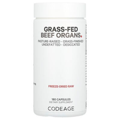 Codeage, Grass-Fed Beef Organs, 180 Capsules