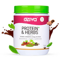 OZIVA Protein & Herbs for Women | 500 Gm (16 Servings)| with Multivitamins, Curcumin, Shatavari, Tulsi for Support Metabolism, Hormonal Balance & Skin, Hair Health (1.1 Lb)