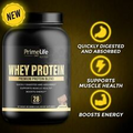 Whey Protein Powder Primelife Nutrition | Chocolate 2LBS | 28 Servings