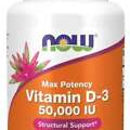 Vitamin D3 50000 IU from Lanolin 50 gels Now Foods Olive Oil