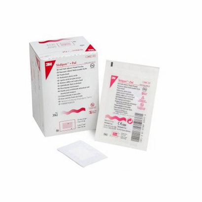 Adhesive Dressing 3M Medipore 2 X 2-3/4 Inch Soft Cloth Rectangle White Sterile White 1 Each by 3M