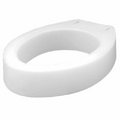 Elongated Raised Toilet Seat 3-1/2 Inch White 1 Each by Carex
