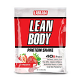 Lean Body All-In-One Strawberry Meal Replacement Shake. 40g Protein Whey Blend, 8g Healthy Fats & Fiber, 22 Vitamins and Minerals , No artificial color, Gluten Free, (80 MRP Packets)