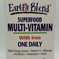 Paradise Herbs Earth's Blend One Daily Superfood Multivitamin [w/ Iron], 60 caps