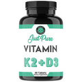 Vitamin K2 + D3 Immune Support, Skin, Bone, & Heart Health, Mood Balance (1-PK)