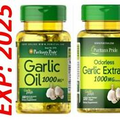 Garlic Oil 1 & 1 Odorless Garlic 1000mg antioxidant Cholesterol Health 200 Total
