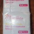 Maxim Hygiene Organic Cotton Cardboard Applicator Tampons, 14 Super & 16 Regular