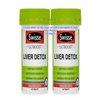 2 x Swisse Ultiboost Liver Detox For Liver Health & Helps Indigestion 60 Tablets