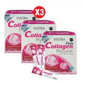 3X Vistra Pure Collagen Dipeptide 5000mg Small Molecule Reduce Wrinkles 30Sachet