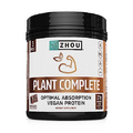 Zhou Nutrition Plant Based Vegan Protein Powder, Best Absorption Digest Score, Complete Amino Acid Profile, Dairy Free, Soy Free, Gluten Free, Sugar Free, Chocolate, 21g Protein, 16 Servings