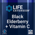 Life Extension Black Elderberry + Vitamin C (60 Vegetarian Capsules)