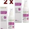 2 x Clinicians Joint and Muscle Ease Spray 100ml -Magnesium Potassium peppermint
