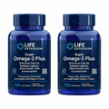 2 Super Omega-3 Plus EPA/DHA Fish Oil Sesame Lignans,  Krill & Astaxanthin