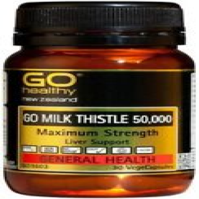 Go Healthy GO Milk Thistle 50,000mg 30 Capsules   -  for for Liver Support