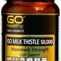 Go Healthy GO Milk Thistle 50,000mg 30 Capsules   -  for for Liver Support