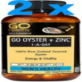 2 x Go Healthy GO Oyster + Zinc 120 Caps - made in NZ -  for Energy and Vitality