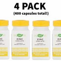 Nature's Way, Zinc Chelate, 30 mg, 4 PACK, 100 Capsules each (400 total!)