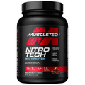 Muscletech Whey Protein Powder (Milk Chocolate, 2.2 Pound) - Nitro-Tech Muscle Building Formula with Whey Protein Isolate & Peptides - 30g of Protein, 3g of Creatine & 6.6g of BCAA