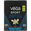 Vega Sport Premium Vegan Protein Powder, Vanilla - 30g Plant Based Protein, 5g BCAAs, Low Carb, Keto, Dairy Free, Gluten Free, Non GMO, Pea Protein for Adults, 12 x 1.6 oz Sachets (Packaging May Vary)