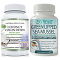 Green Lipped Sea Mussel Joint Tablets & Coconut Colon Detox Weight Loss Capsules