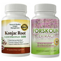 Forskolin Extract Healthy Weight Loss & Konjac Root Fat Burner Supplements Combo