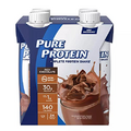 Pure Protein Chocolate Protein Shake | 30g Complete Protein | Ready to Drink and Keto-Friendly | Vitamins A, C, D, and E plus Zinc to Support Immune Health | 11 Fl Oz (Pack of 4)