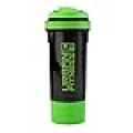 Urban Fitness 2in1 Protein Shaker Bottle 700ml Black/Green