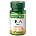 Nature's Bounty Vitamin B6, Supports Energy Metabolism and Nervous System Health, 100mg, Tablets, 100 Ct