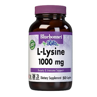 Bluebonnet L-Lysine 1000 mg Caplets, 50 Count