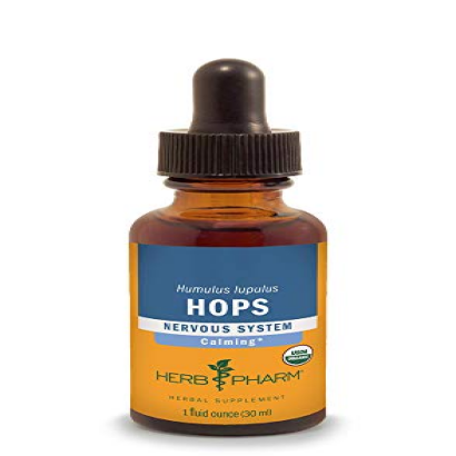 Herb Pharm Certified Organic Hops Liquid Extract for Calming Nervous System Support - 1 Ounce