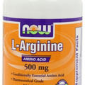 NOW L-Arginine 500 mg,250 Veg Capsules (packaging may vary