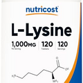 Nutricost L-Lysine 1000mg, 120 Tablets - Gluten Free, Non-GMO, and Vegetarian Friendly