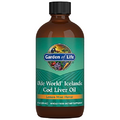 Garden of Life Olde World Icelandic Cod Liver Oil Liquid - Lemon Mint Flavor - 1,000mg Omega 3 Fish Oil, Fatty Acids, EPA, DHA, Vitamin D & A, CLO Fish Oil Supplements for Hearth Health, 47 Servings