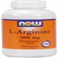 Now Foods Free Form Amino Acid L-Arginine 250 Caps, 500 mg