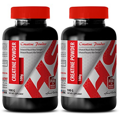 Creatine pre Workout Pills - CREATINE Powder 100G - Support The Growth of Muscle Mass (2 Bottles)